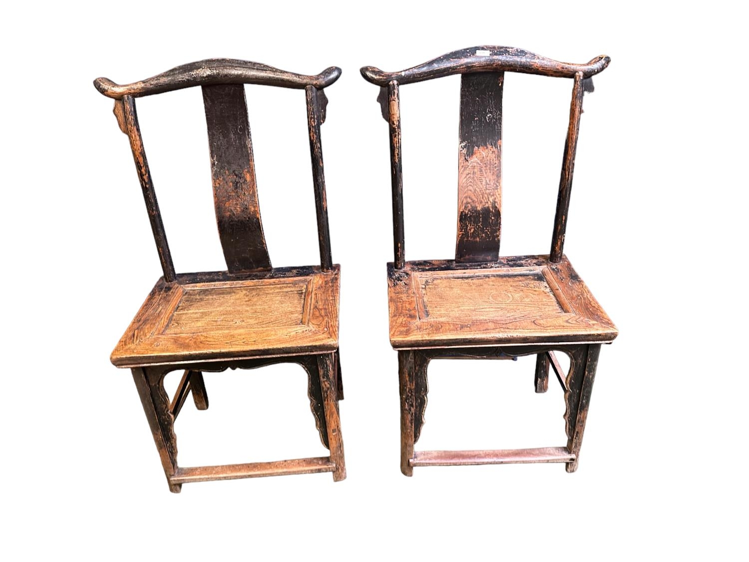 Pair of Antique Chinese Juwood Chairs, purchased by the vendor from Zitan with Certificate of