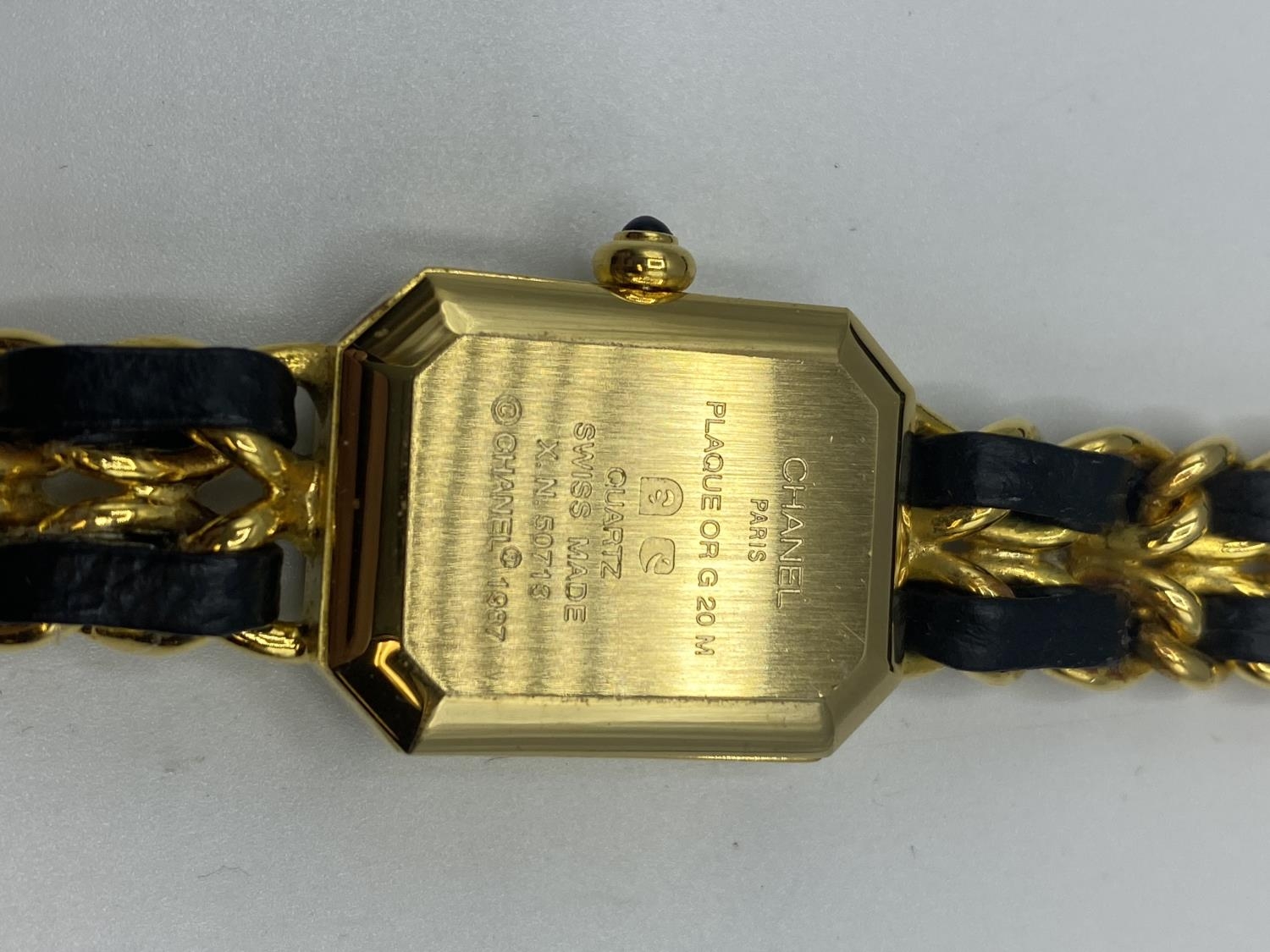 A Chanel ladies gold plated wristwatch. - Image 7 of 7