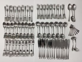 A Sterling silver flatware service (110 pieces), approx 192ozt, initials FBD
