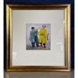 FRANK ARCHER RE RWS, Watercolour/gouache, "Brusquerie", The Catto Gallery label verso, signed