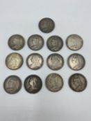 A collection of Victorian crowns various dates thirteen in total