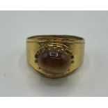 A 9ct gold marked and Tigers Eye Dress ring, 4.8g size P