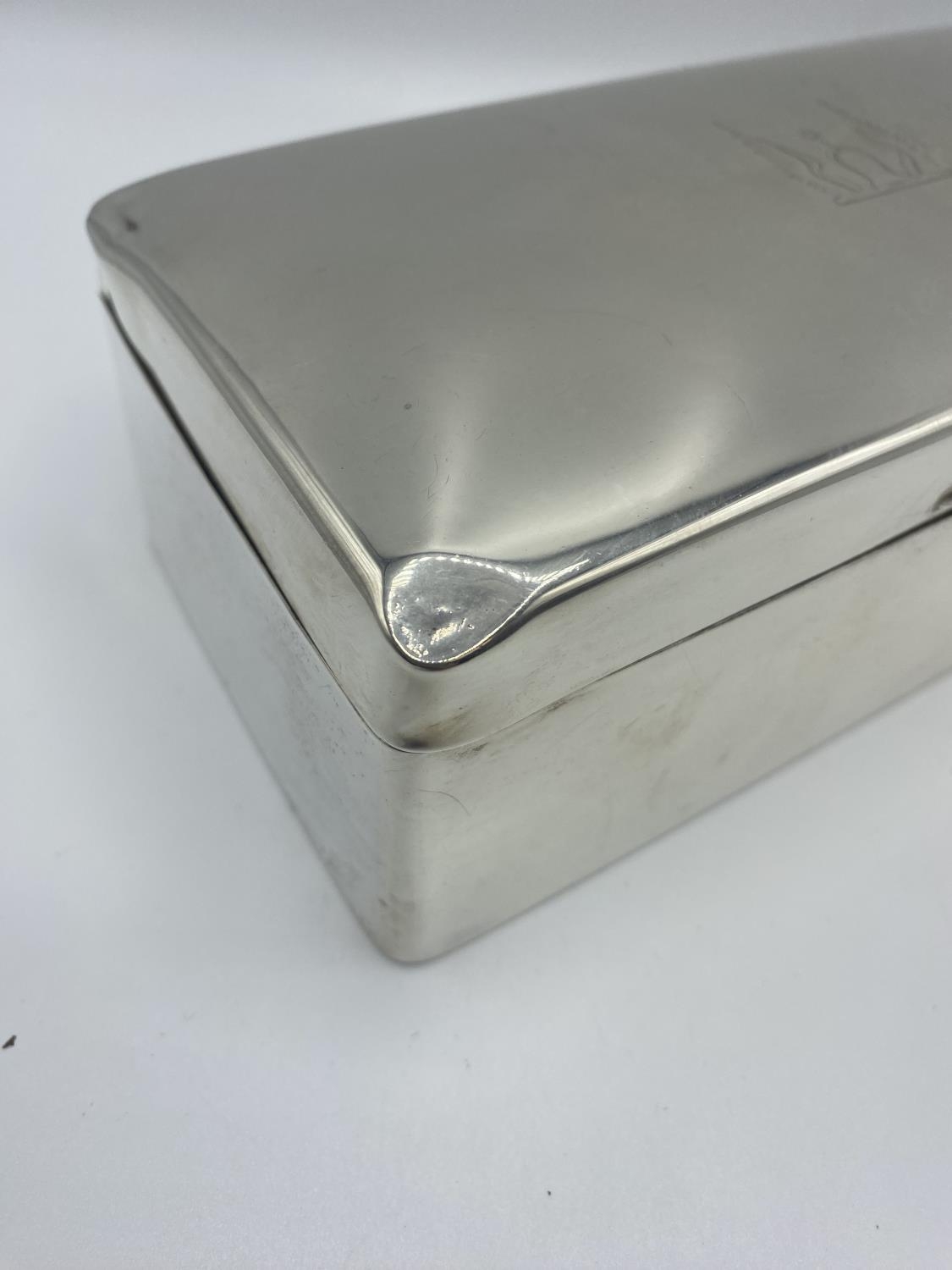 Sterling Silver cedar lined cigarette box, by Elkington & Co, Birmingham 1904, 18 cm x 8 x 6; and - Image 7 of 11