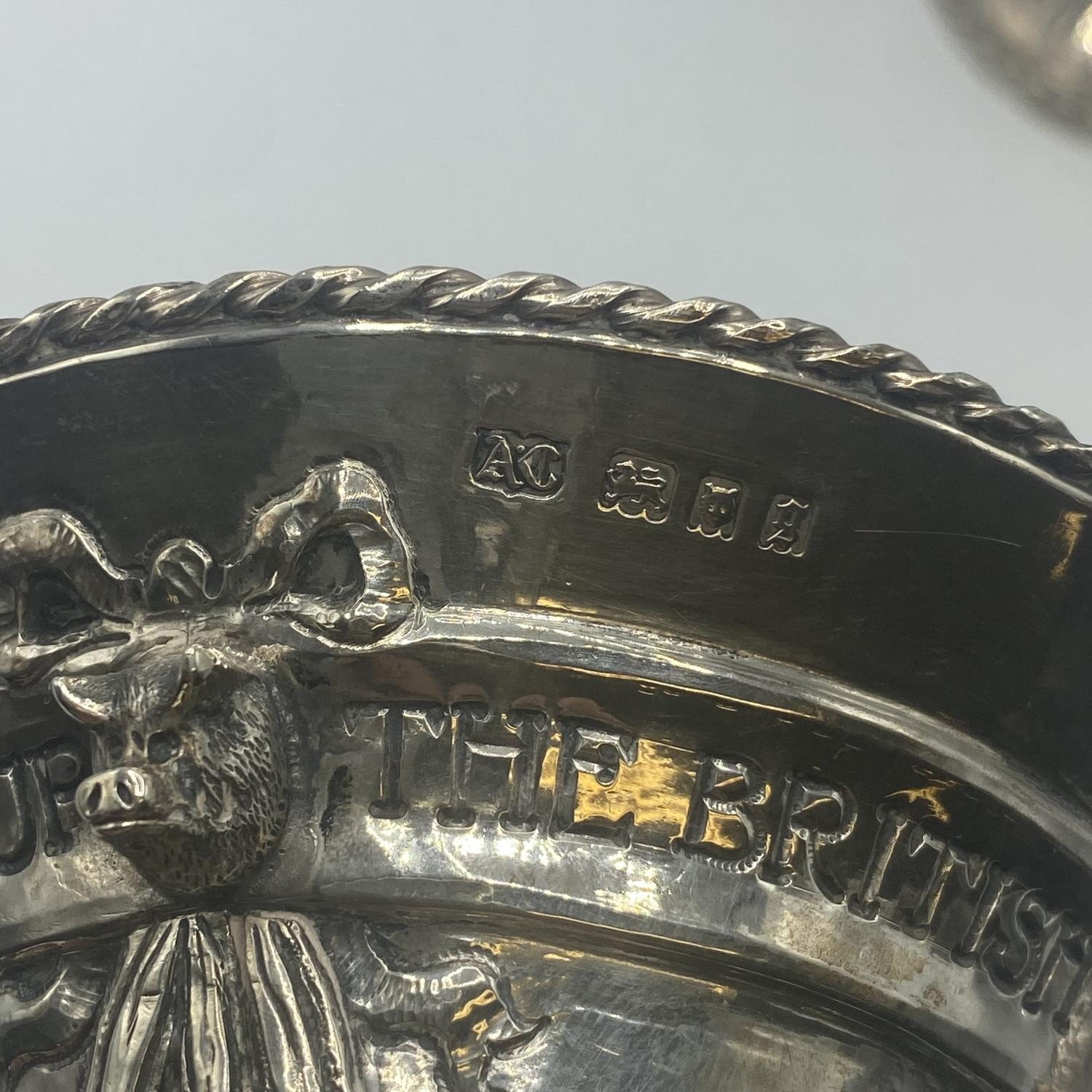 A good pair of sterling silver trumpet vases The British Berkshire Society's Challenge Cup inscribed - Image 8 of 11