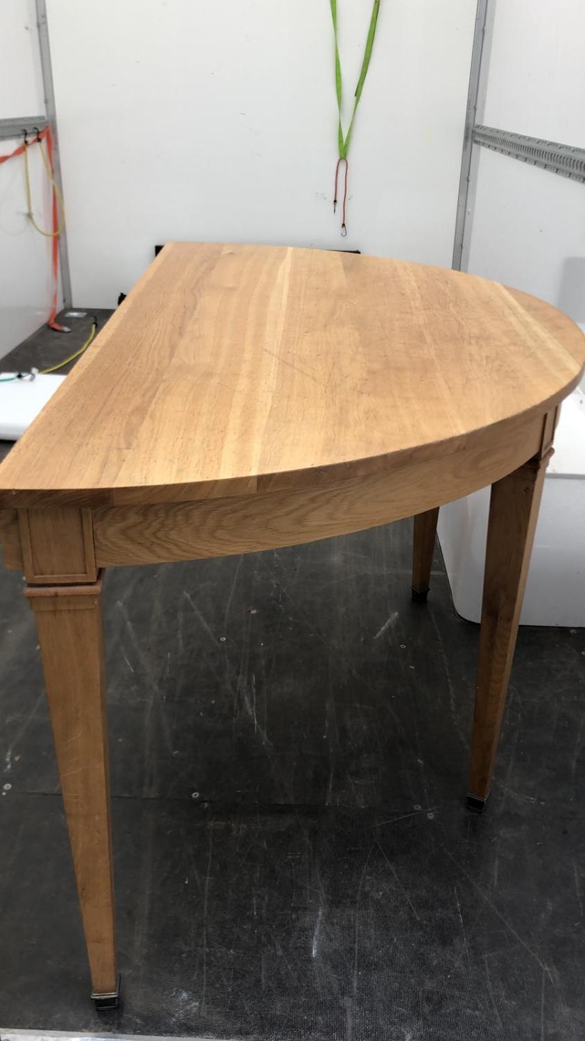 A modern D end shaped table 150cmW x 75cmD x 75.5cmH; , and matching fitted rectangular table 150cmW - Image 4 of 4