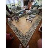 A good quality English, bespoke made, hand tufted, "Chinese wash wool rug", central ye
