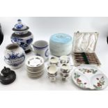 Collection of ceramics to include Delft tobacco jar, Jack Doherty lidded vase, Royal Worcester