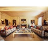 FOR RE-UPHOLSTERY ONLY: A pair of traditional, deep seated large sofas (Nina Campbell interior des