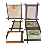 Quantity of vintage rustic oak framed pictures of poems, sayings, prayers etc