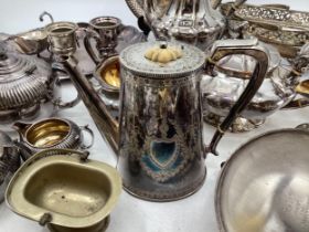 A collection of silver plate (no flatware. flatware is in lot 84)