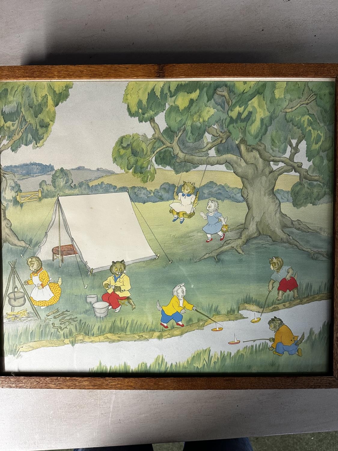 Margaret Ross, a set of 4 Nursery prints, 44 x 50, in oak glazed frames - Image 4 of 10