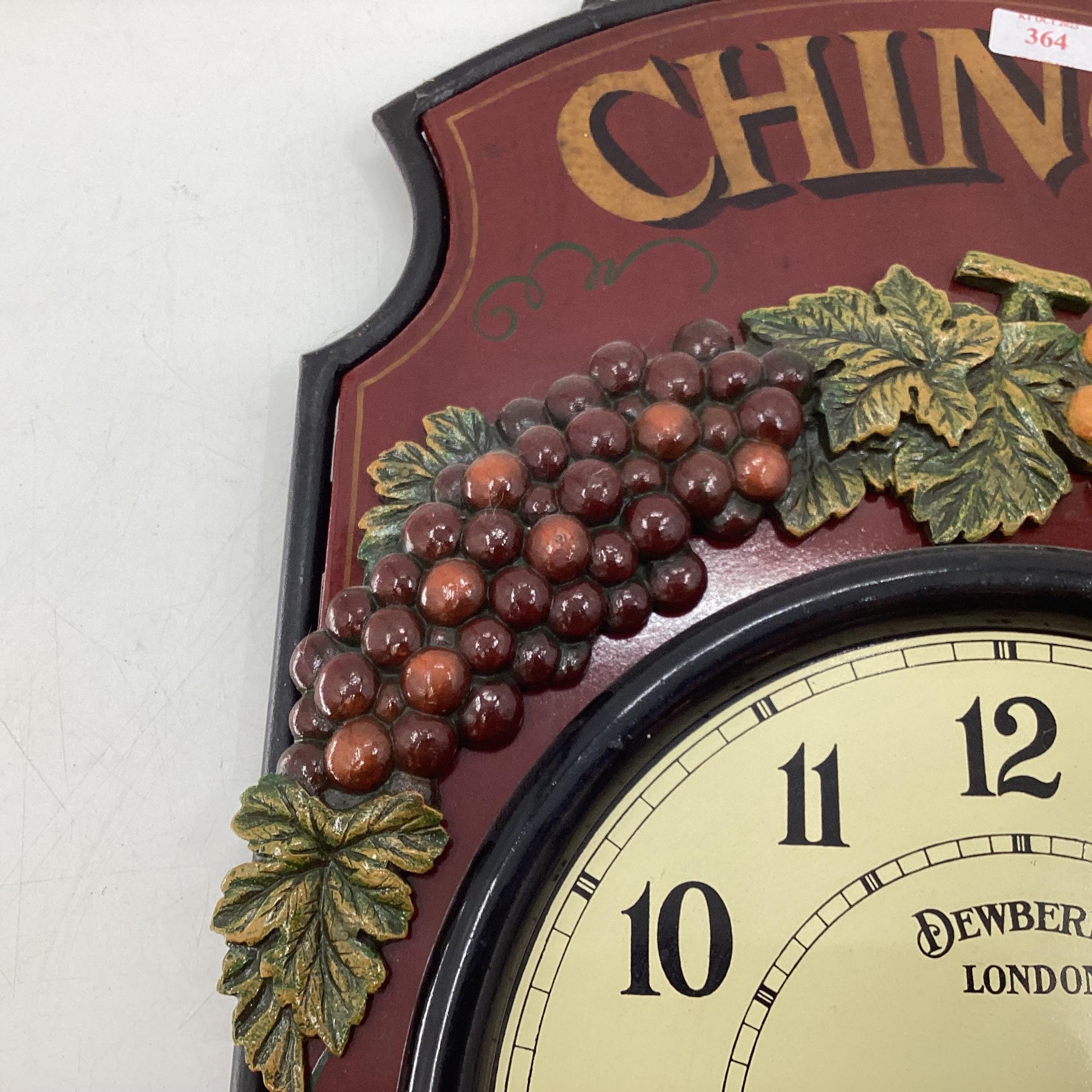 A Chinon Touraine and metal wall clock by Densbury of London 77cm - Image 4 of 7