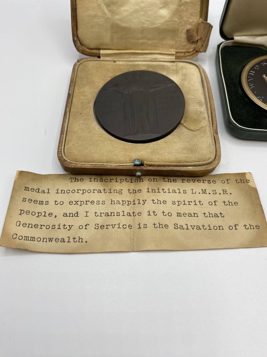 Two bronze medallions 'for service in national emergency' May 1926 London, Midland, Scottish, - Image 6 of 10
