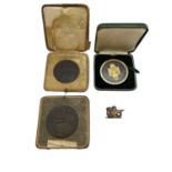 Two bronze medallions 'for service in national emergency' May 1926 London, Midland, Scottish,