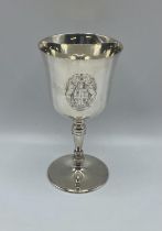 A sterling silver goblet by CJ Vander London 1974 324g from Assay office Chairman Birmingham