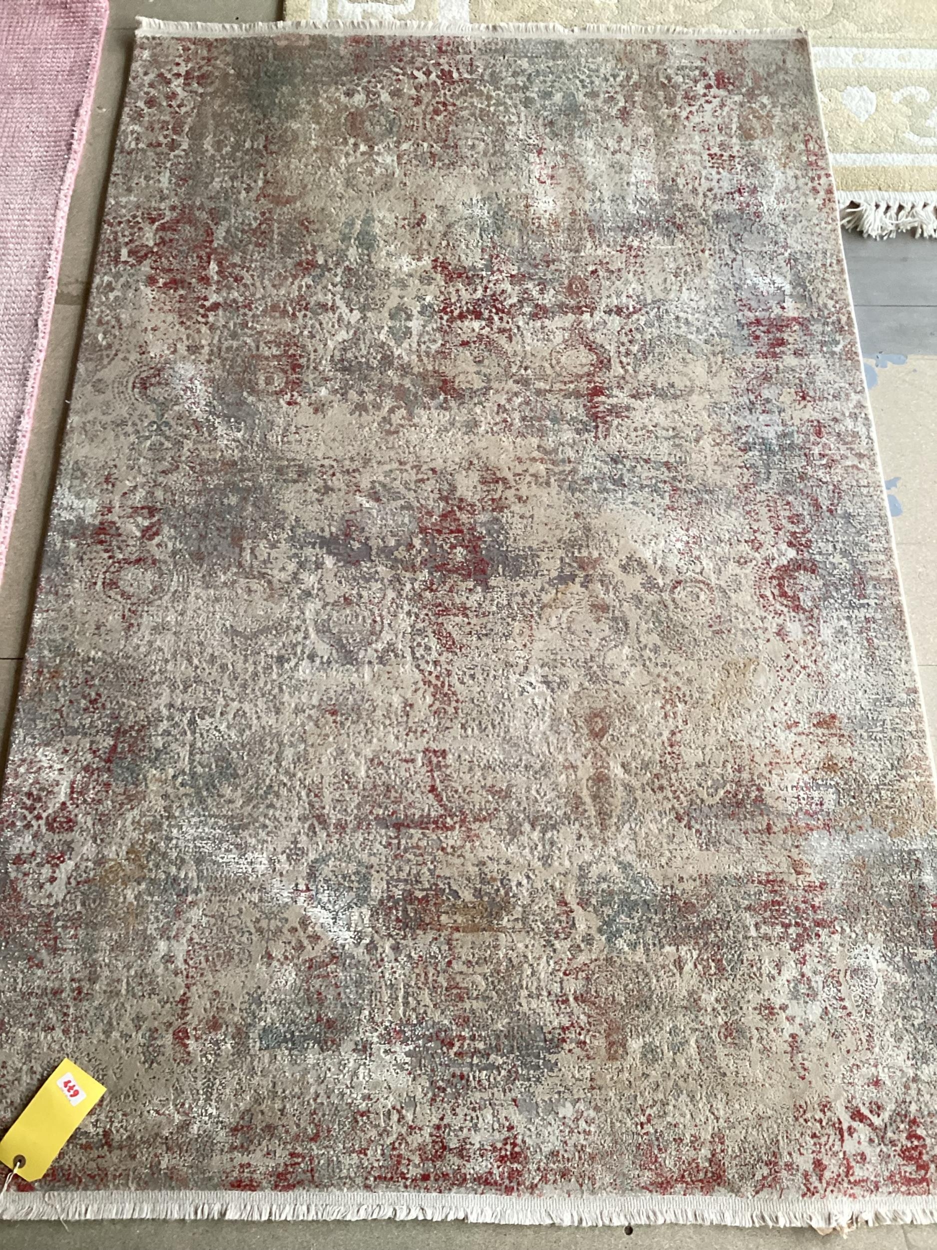 Two modern rugs, pink by Laura Ashley (some wear), 140 x 200cm; and cream ground rug labelled - Image 6 of 8