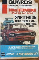 Guards European Championships original Castrol poster, 500km International Saloon Car Race,