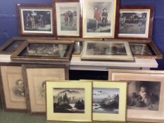 Collection of decorative C19th/C20th prints, framed and glazed. quantity.