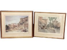 Wiliam Russell FLint ( ) British, Pair of limited edition prints in gilt glazed frames of Italian