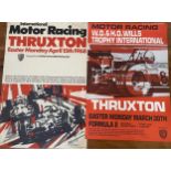 Two BARC motor racing posters, International motor racing Thruxton April 15th 1968 Artwork by Dexter