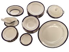 A Royal Worcester part dining service. Howard pattern to include 12 dining plates, 12 soup bowls, 12