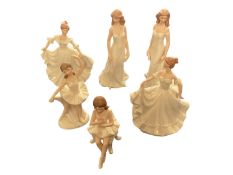 A collection of Leonardo Collection ceramic ladies.
