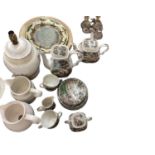 The Hunter pattern by Myott china part set, as found, and a mixed quantity of other items china,