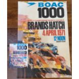 Original racing poster, together with an original official programme, BOAC 1000 World Championship
