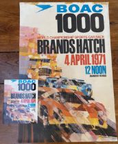 Original racing poster, together with an original official programme, BOAC 1000 World Championship