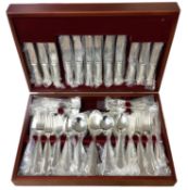 A boxed canteen of Sheffield plated flatware, 12 person setting in original packaging, by John