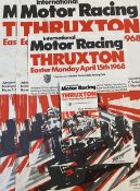 Three original BARC posters and an original official prgramme, Thruxton International Motor