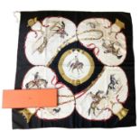 HERMES silk scarf, Pampa, in original Hermes box, generally good condition, tony mark to centre