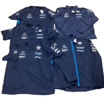 A collection Formula 1 Williams Racing/AMG Mercedes clothing to include, tracksuit top, 4 T-