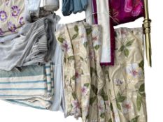 A quantity of good quality curtains, blinds, and Curtain poles, country house clearance, as