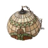 A Tiffany style lamp shade.