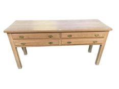 A good quality modern contemporary four drawer rectangular sideboard 165.5 cm W x 53 cm D x 80.5
