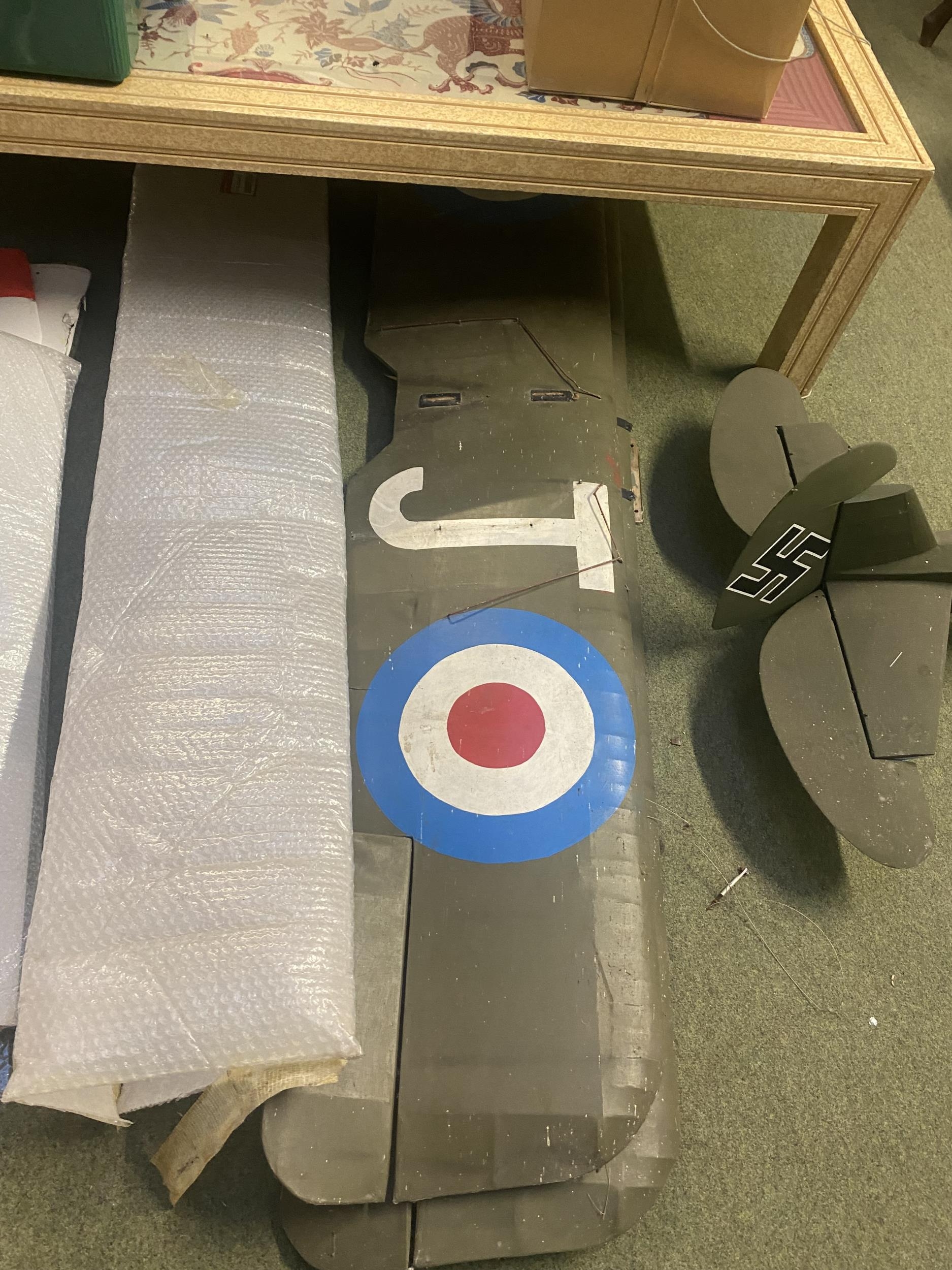 Five radio controlled model aeroplanes and a pair of Royal Air Force Bi-Plane wings. (Glider for - Image 2 of 6