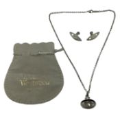 Suite of Vivien Westwood Couture costume jewellery white metal with paste set stones together with