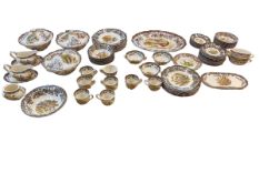 A Royal Worcester part dining service 'Palissy Game series' to include 8 dinner plates, 7 desert