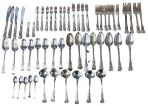 A collection of sterling silver flatware and cutlery. Mainly in the Kings Pattern. Approx 107ozt.