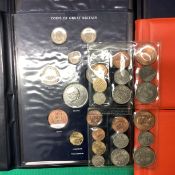Collection of C19th & C20th UK coinage, in two metal lock boxes,