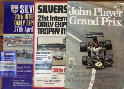 Three original motor racing posters, two with original official programmes (see photos)