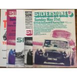 Five original BARC motor racing posters from Silverstone and Thruxton (four Silverstone, one