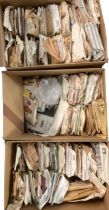 Quantity of vintage dress patterns, as found