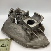A reproduction cast resin and pewter covered model of the original SPIRIT OF ECTASY as a gents