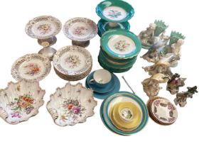 A quantity of English and Continental decorative cabinet china,