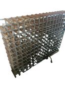 A large wine rack, with wear and use, as found, 121cm x 158cm