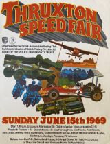 Thruxton Speed Fair BARC original poster, Sunday June 15th 1969. Condition good, bar light folding