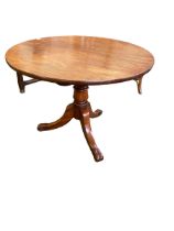 Snap top circular table on pedestal base 92 cm Dia x 70.5 cm H