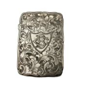 A sterling silver pocket Vesta with chased acanthus leaf decoration by Nathan and Hayes Chester